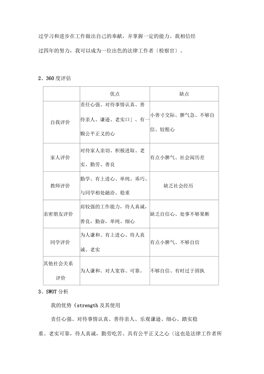 法学职业生涯规划书_第4页