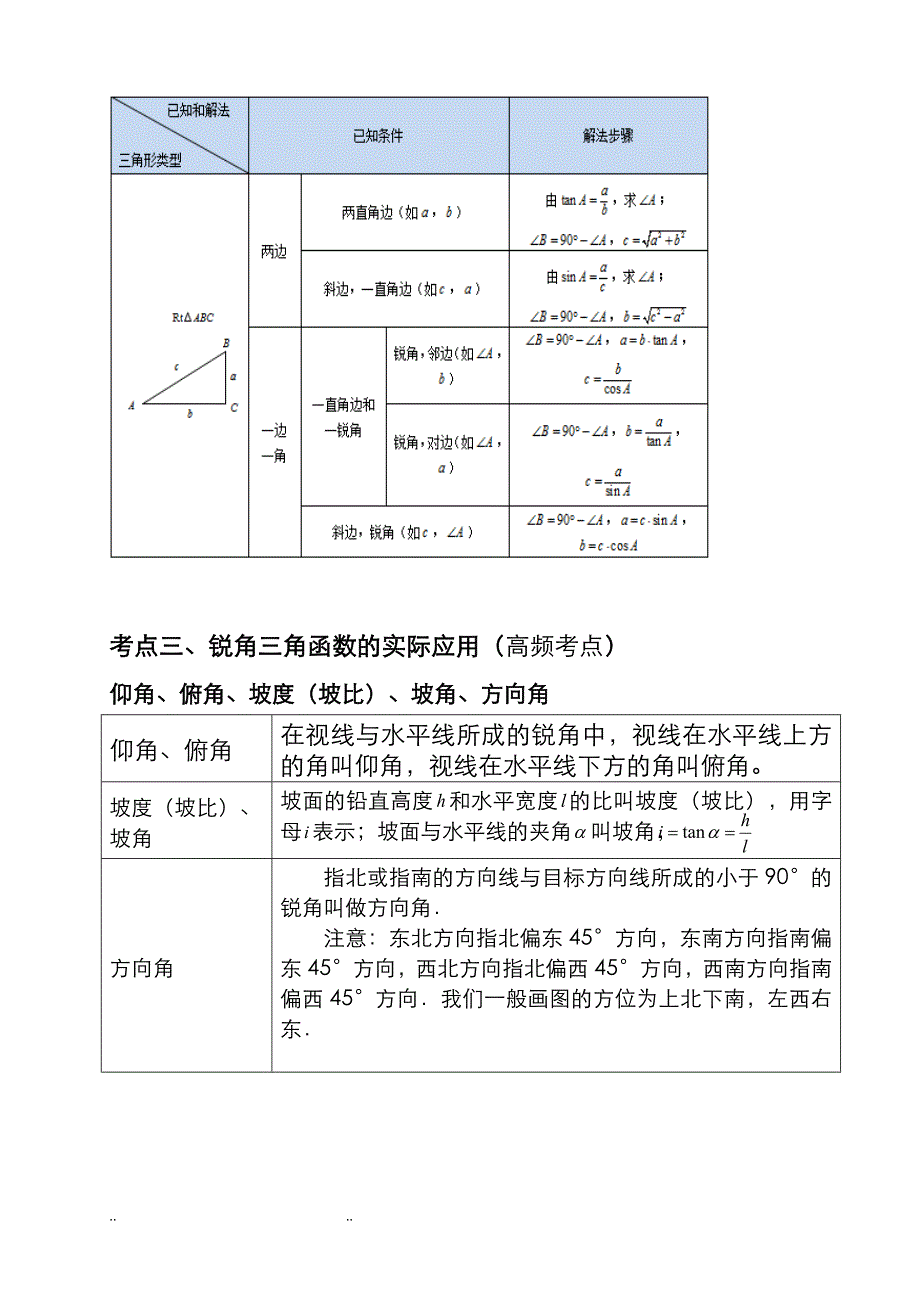 (word完整版)初中锐角三角函数知识点总结.doc_第3页