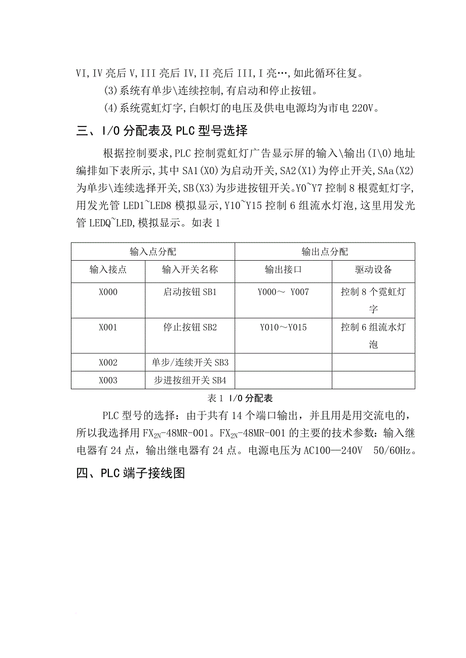 霓虹灯广告屏plc控制系统设计_第4页