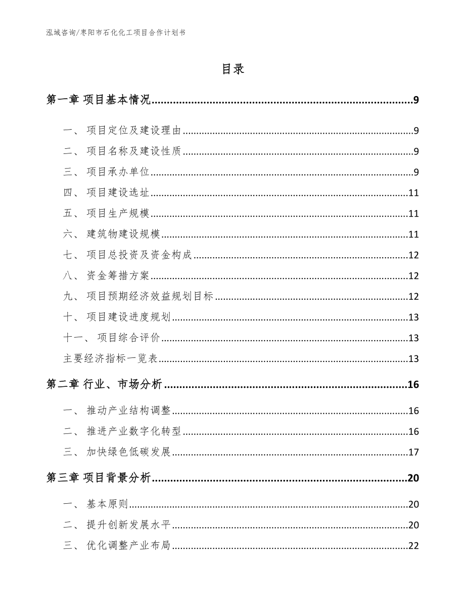 枣阳市石化化工项目合作计划书_第2页