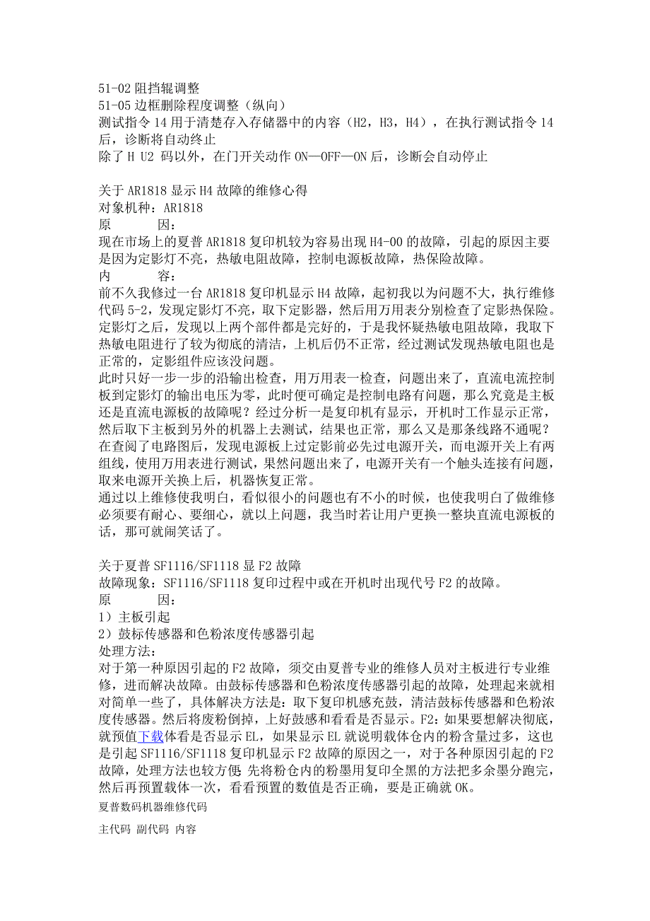 夏普打印机复印机常用代码故障解决大全2.doc_第4页