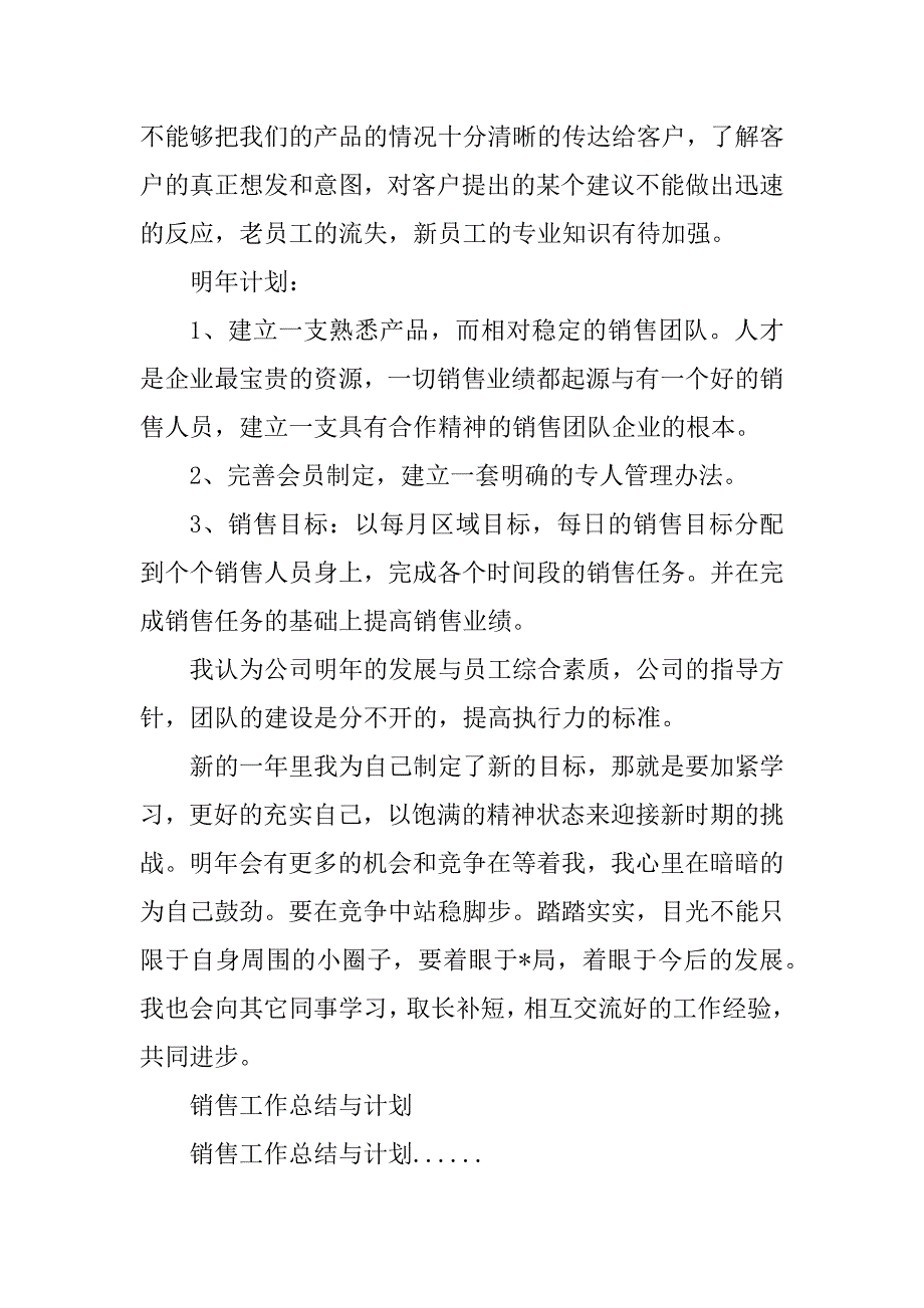 2023年销售年终工作总结与计划_销售工作总结与计划_第3页