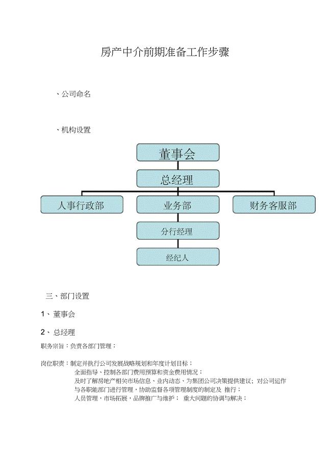 房产中介前期准备工作步骤