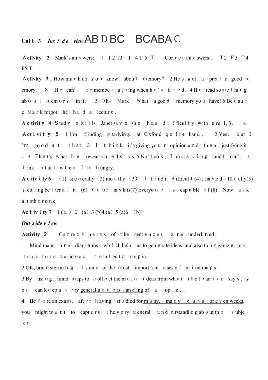 新课标大学英语视听说1答案含(网上测试答案)_第5页