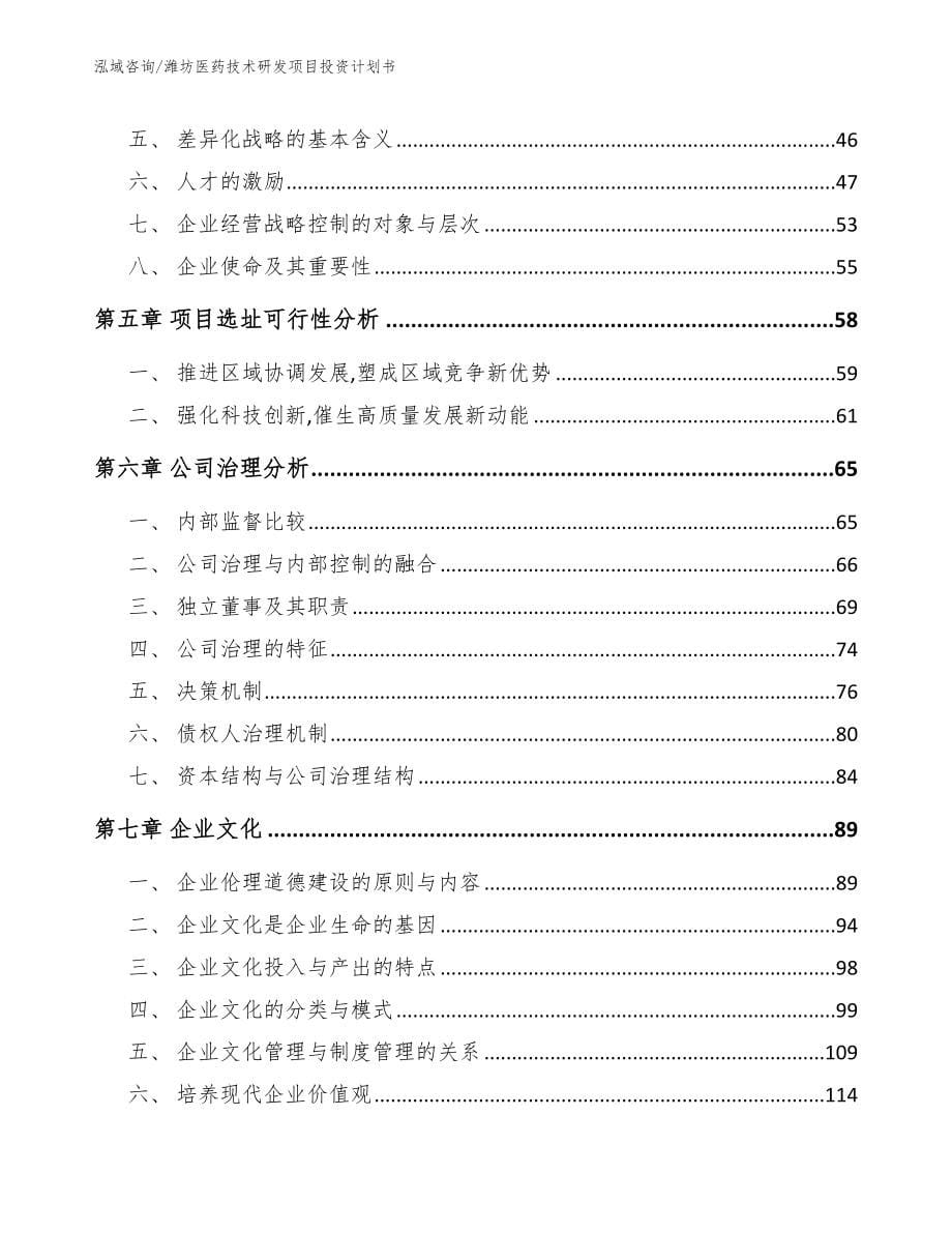 潍坊医药技术研发项目投资计划书_第5页