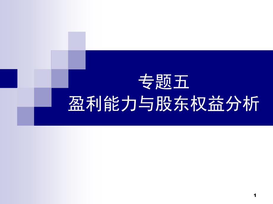 盈利能力与股东权益分析_第1页