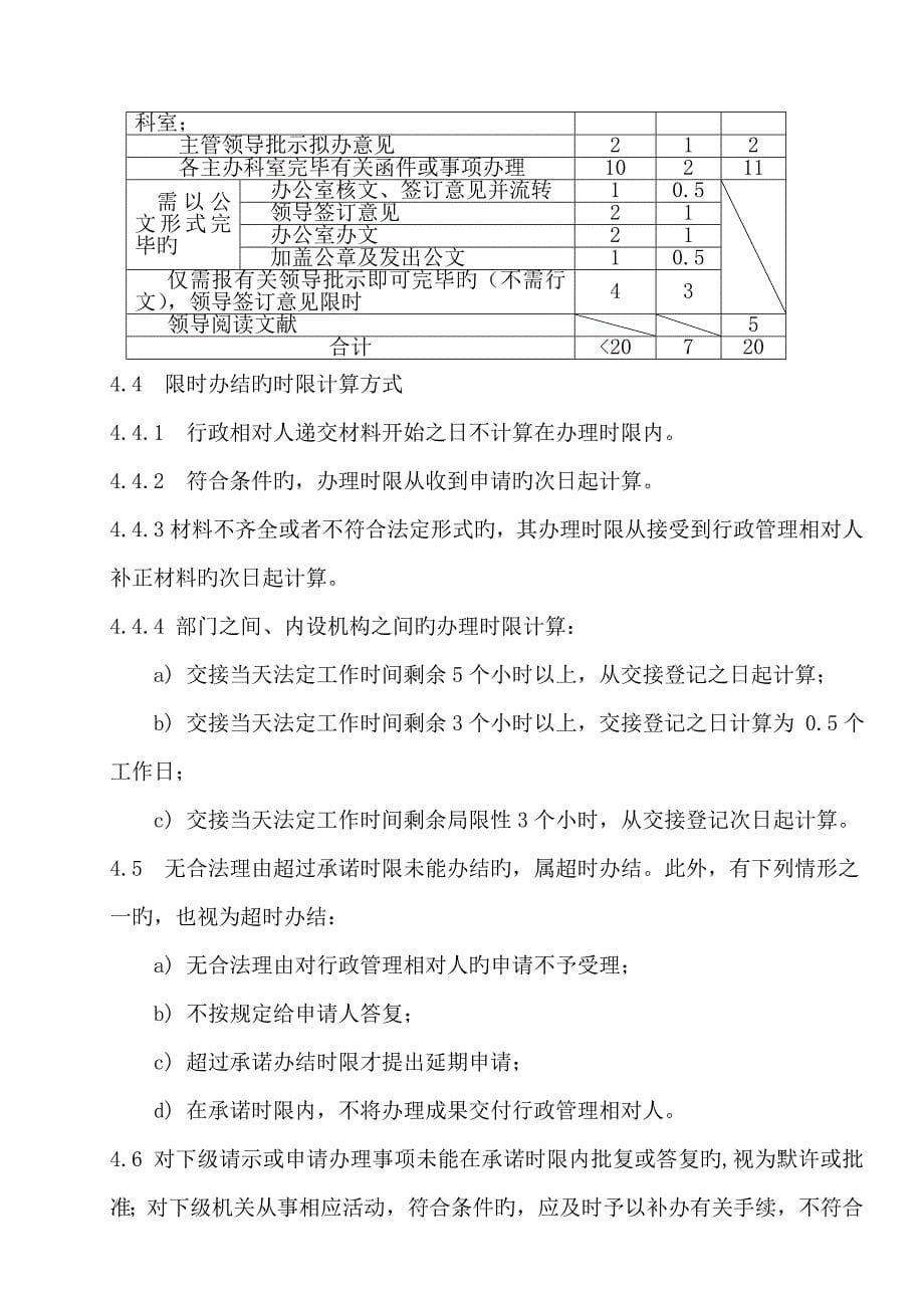 南宁市质量重点技术监督局行政服务工作限时办结工作基础规范_第5页