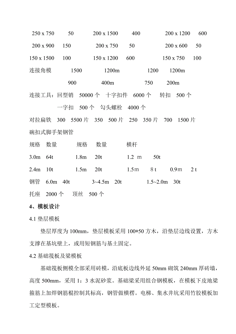 模板及支撑架体施工方案(精品)_第2页