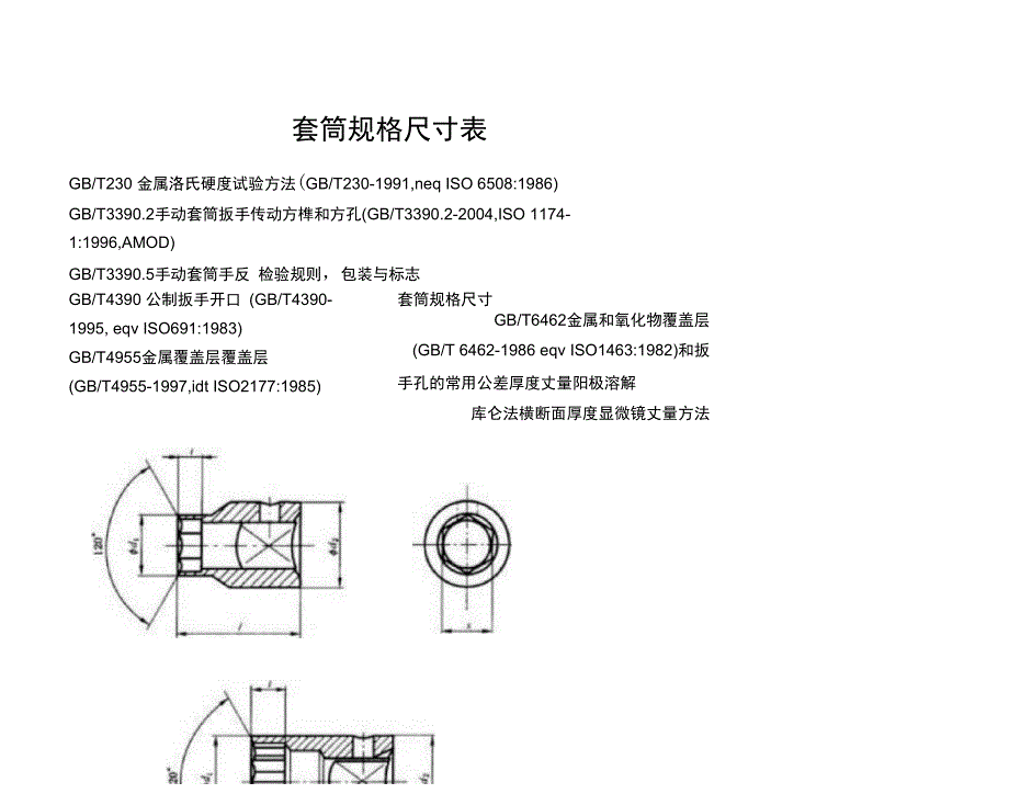 套筒规格尺寸表_第1页