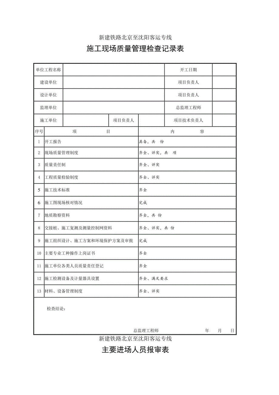 京沈客专公司技术管理实施方案(开工报告)_第4页