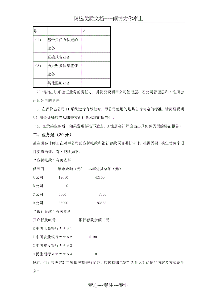 天大2018年12月考试《审计学》离线作业考核试题【标准答案】_第2页