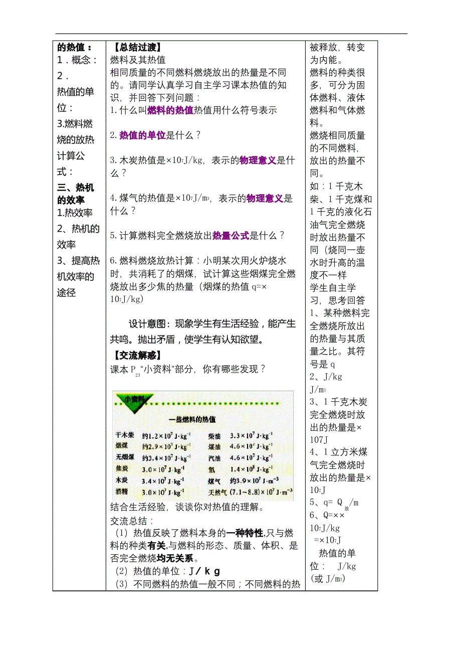 九年级物理热机的效率教案_第3页