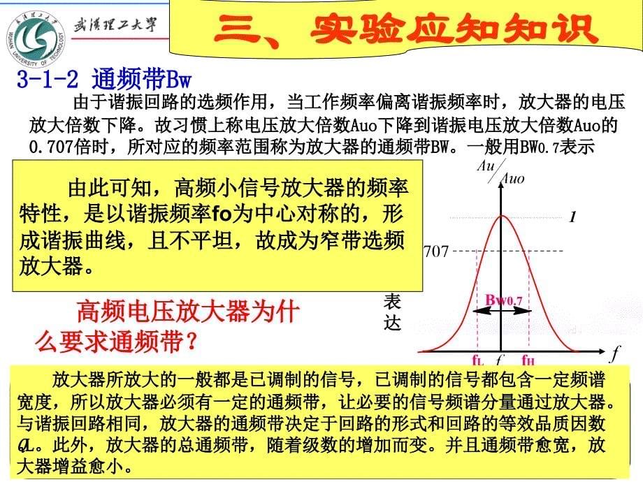 高频小信号谐振放大器实验课件_第5页