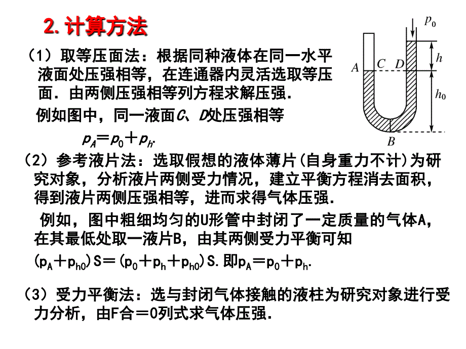 专题密闭气体压强的计算选修33_第4页