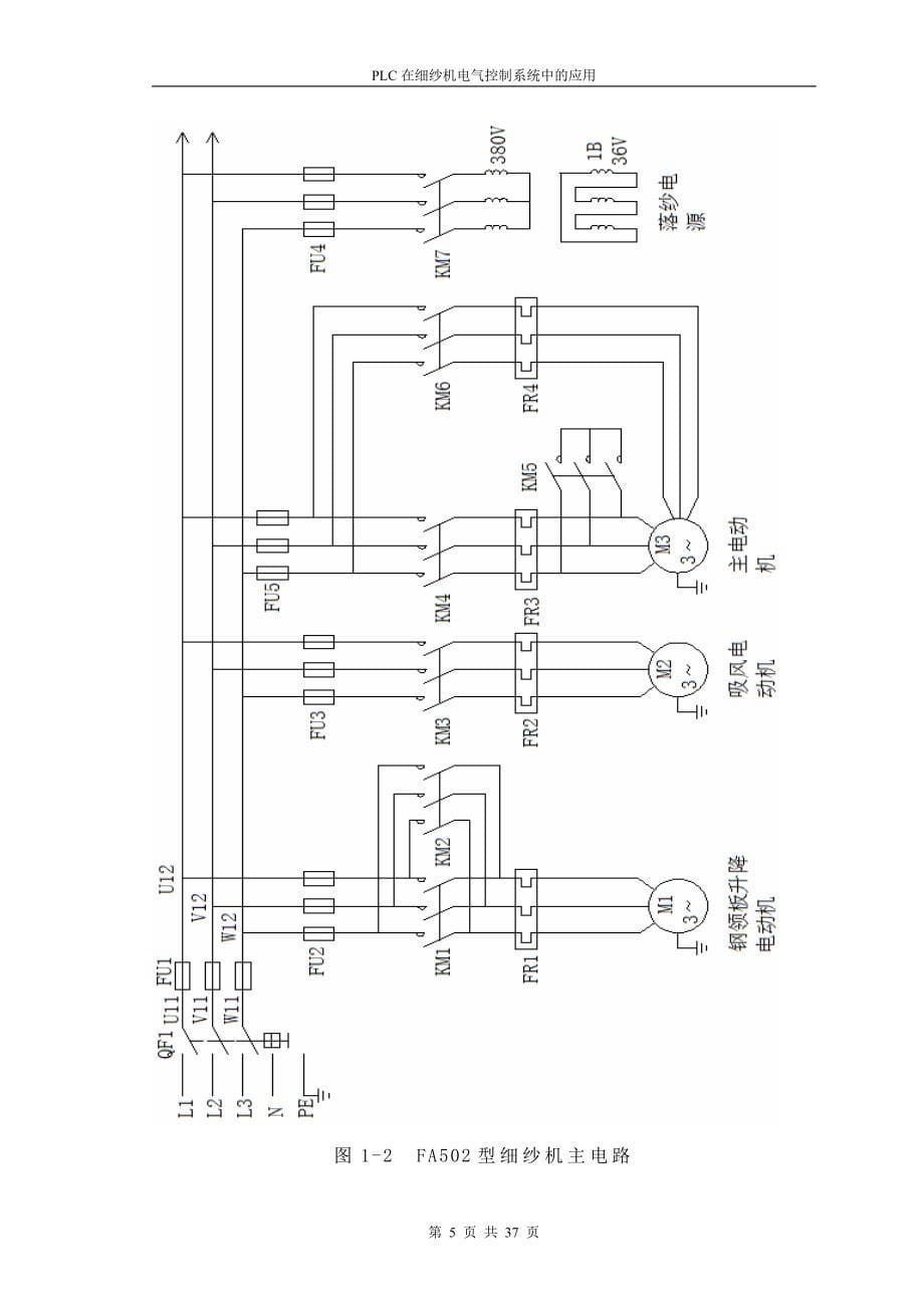 PLC在细纱机控制系统中的应用毕业设计（论文）word格式_第5页