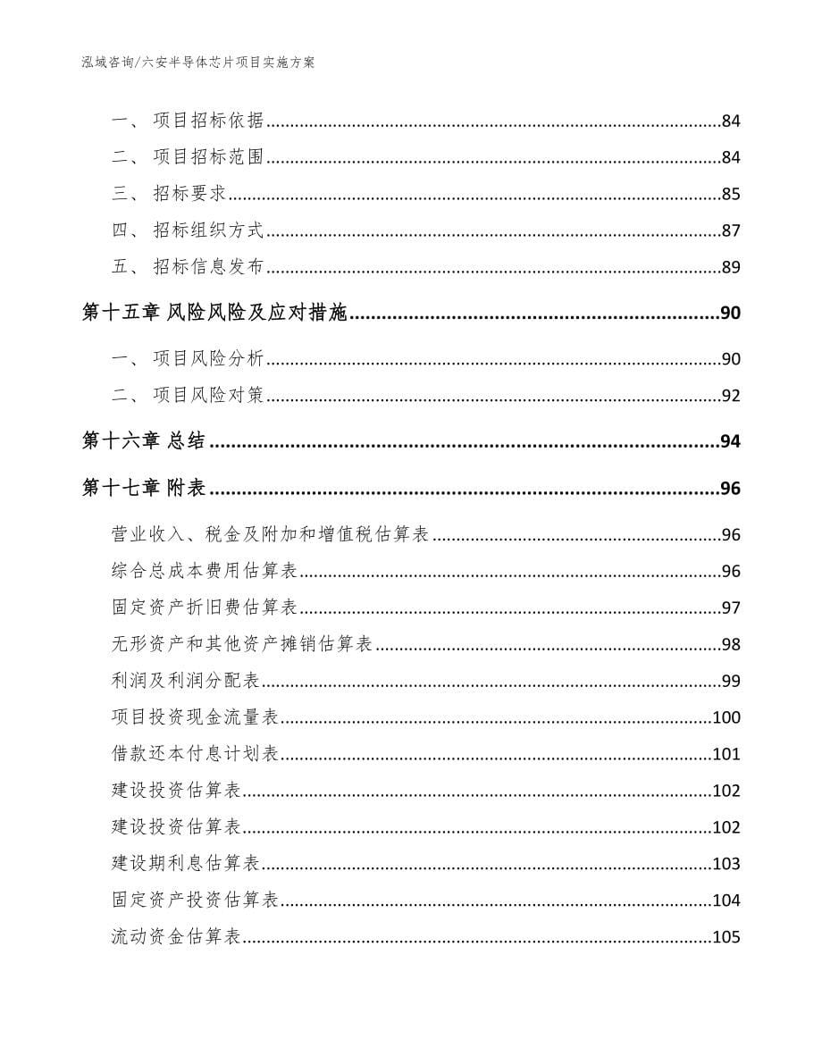 六安半导体芯片项目实施方案（参考模板）_第5页