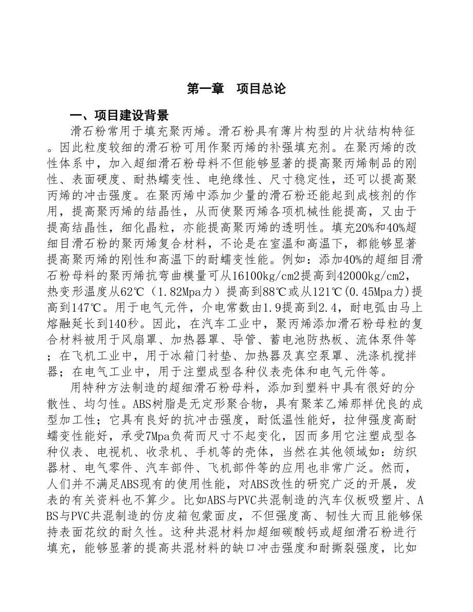 南宁塑料粉末生产线建设项目研究报告(DOC 96页)_第5页