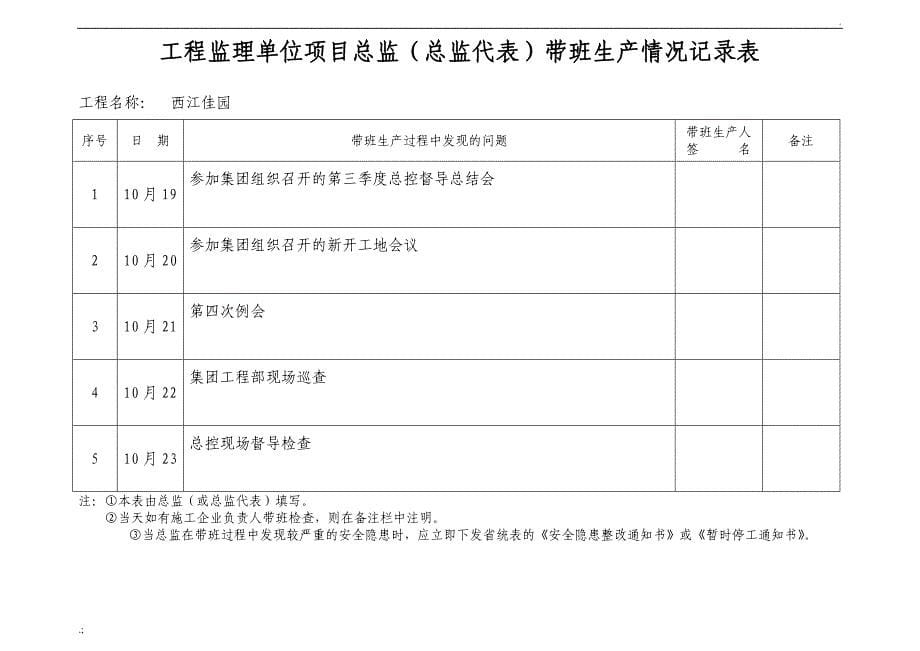 总监带班生产情况记录表_第5页