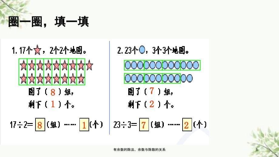 有余数的除法余数与除数的关系课件_第5页