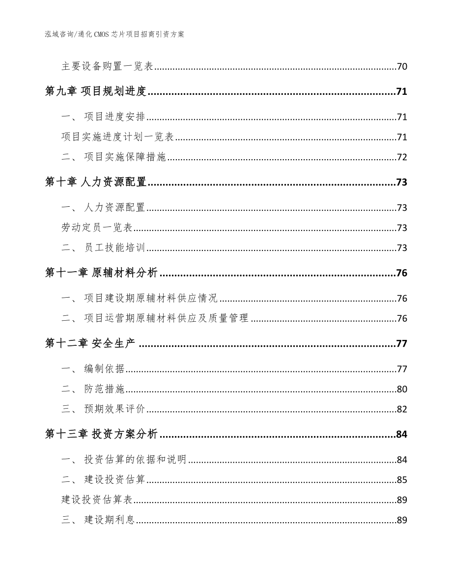 通化CMOS芯片项目招商引资方案（范文）_第3页