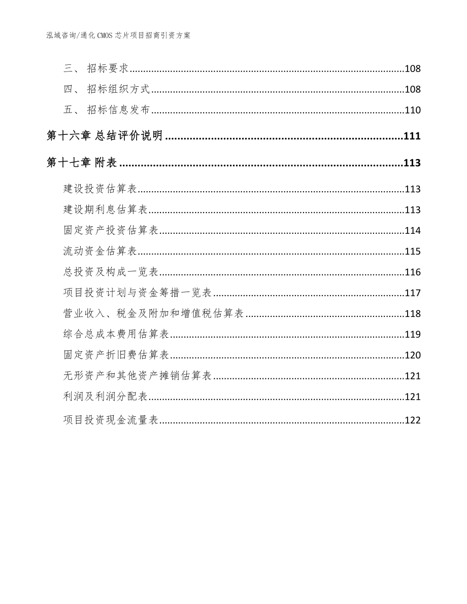 通化CMOS芯片项目招商引资方案（范文）_第5页