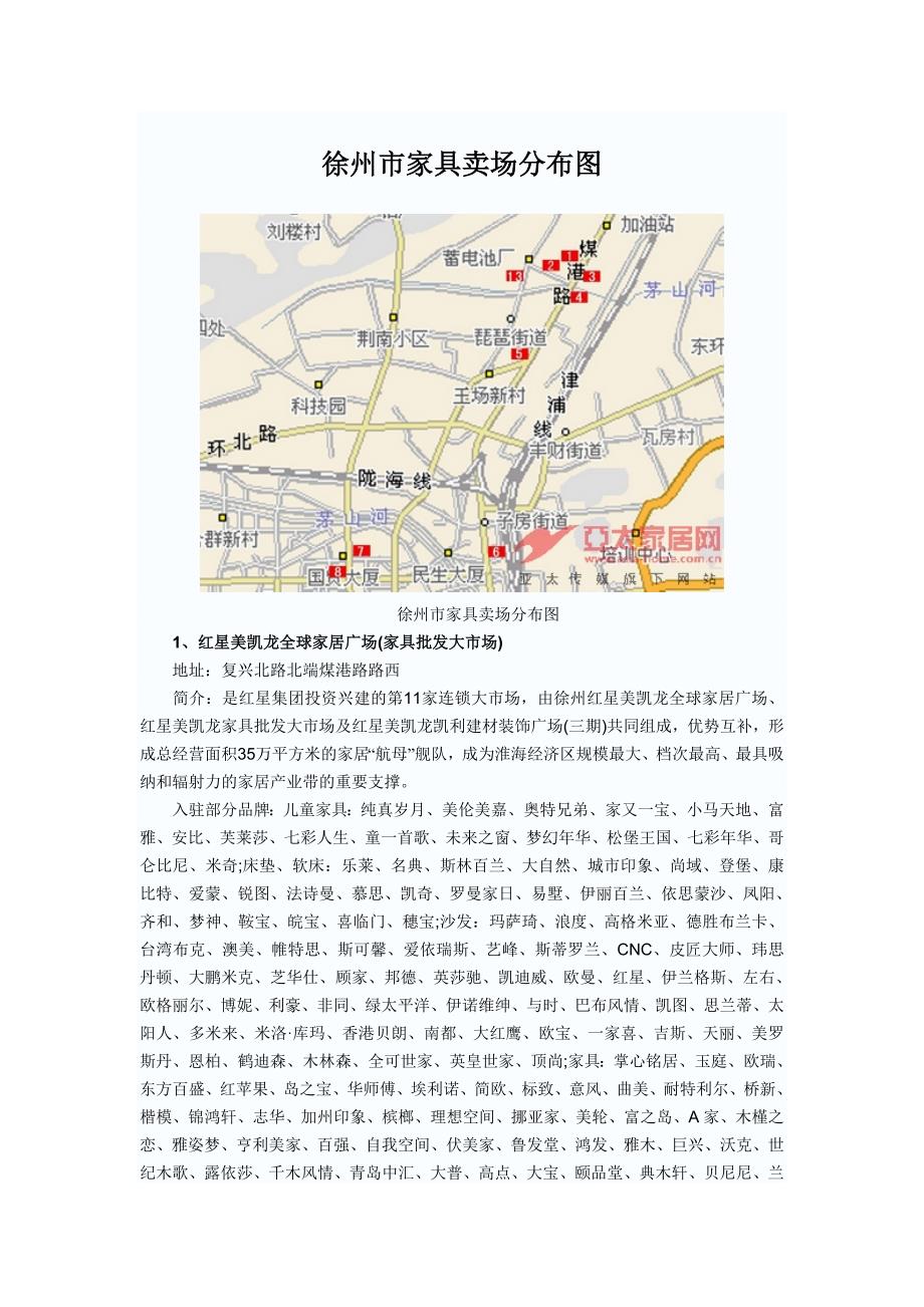 徐州市家具卖场分布图_第1页
