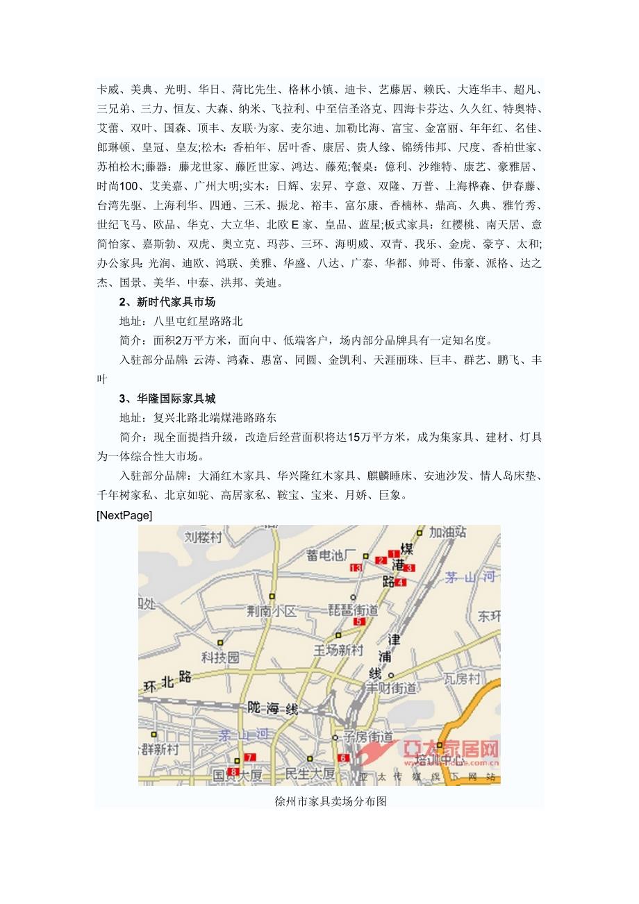 徐州市家具卖场分布图_第2页