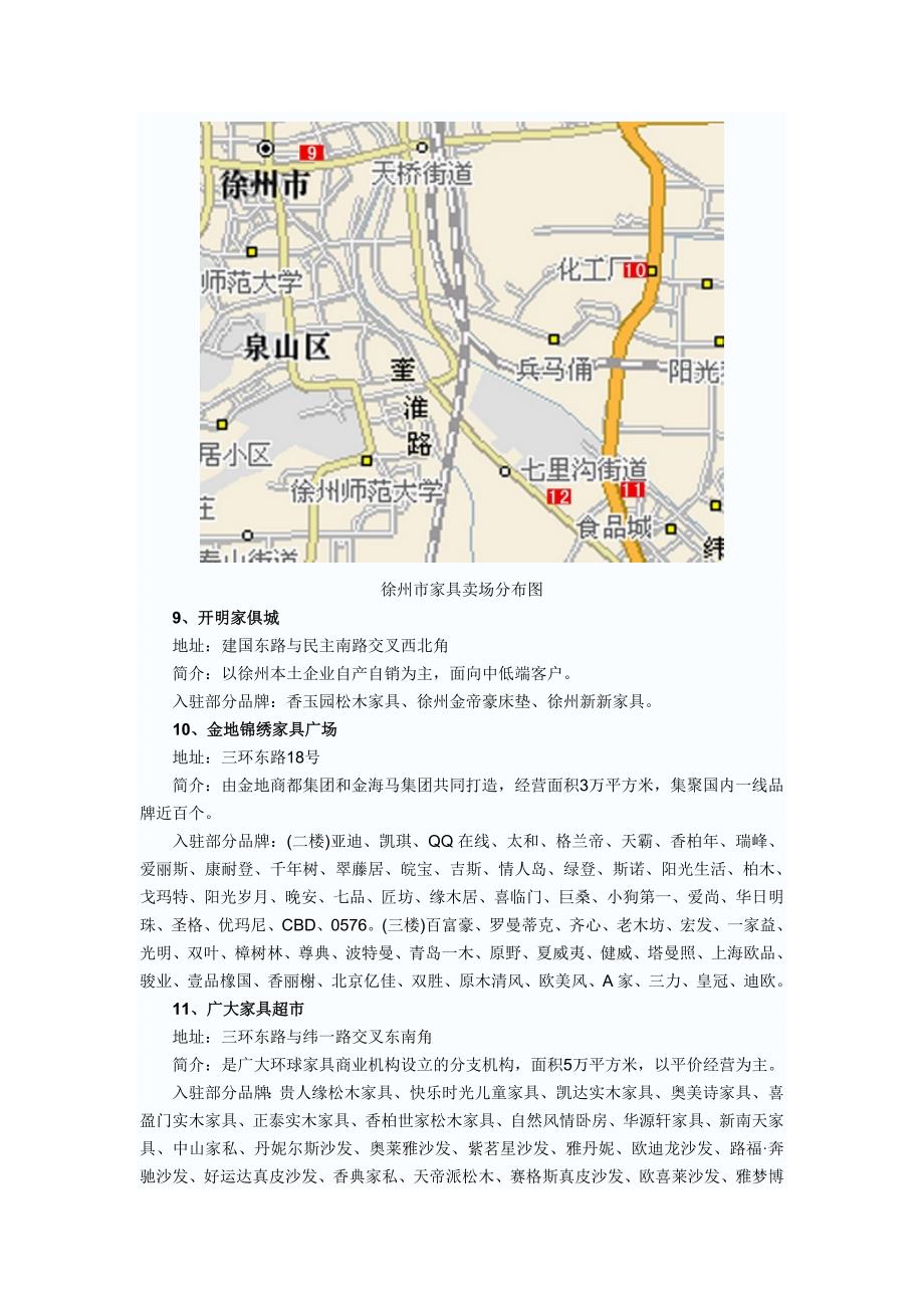 徐州市家具卖场分布图_第4页