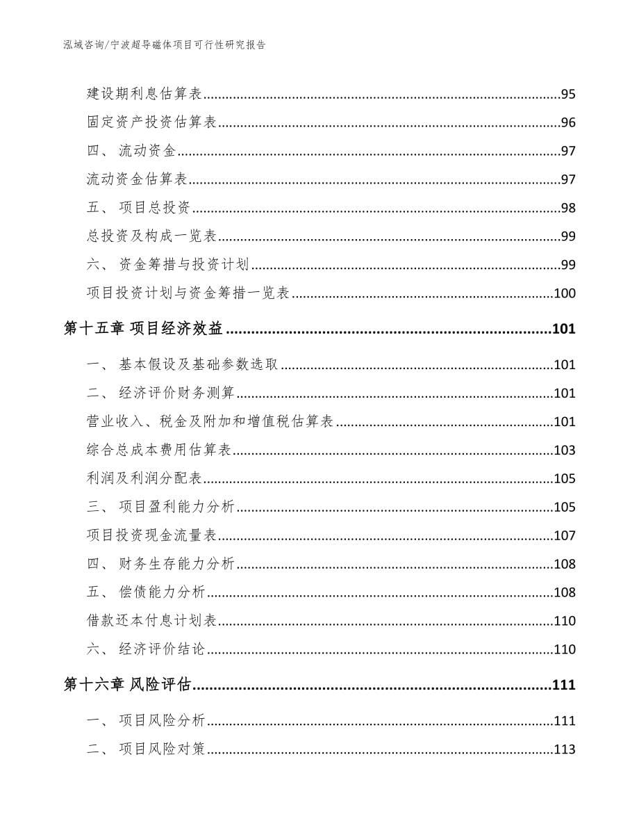 宁波超导磁体项目可行性研究报告_范文模板_第5页