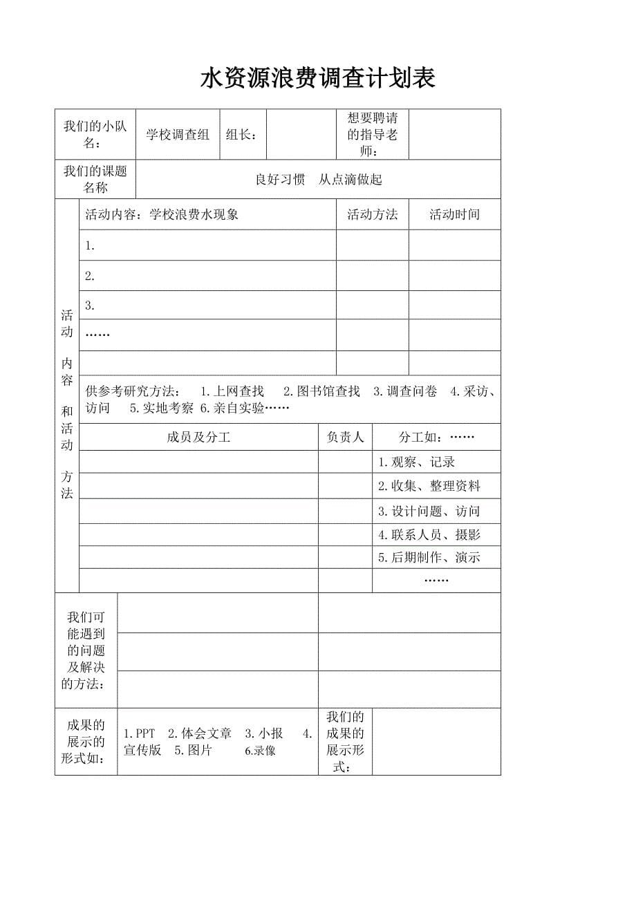 综合实践课《节约用水 我先行》_第5页