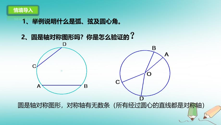 山东省济南市槐荫区九年级数学下册 第3章 圆 3.2 圆的对称性课件 （新版）北师大版_第2页