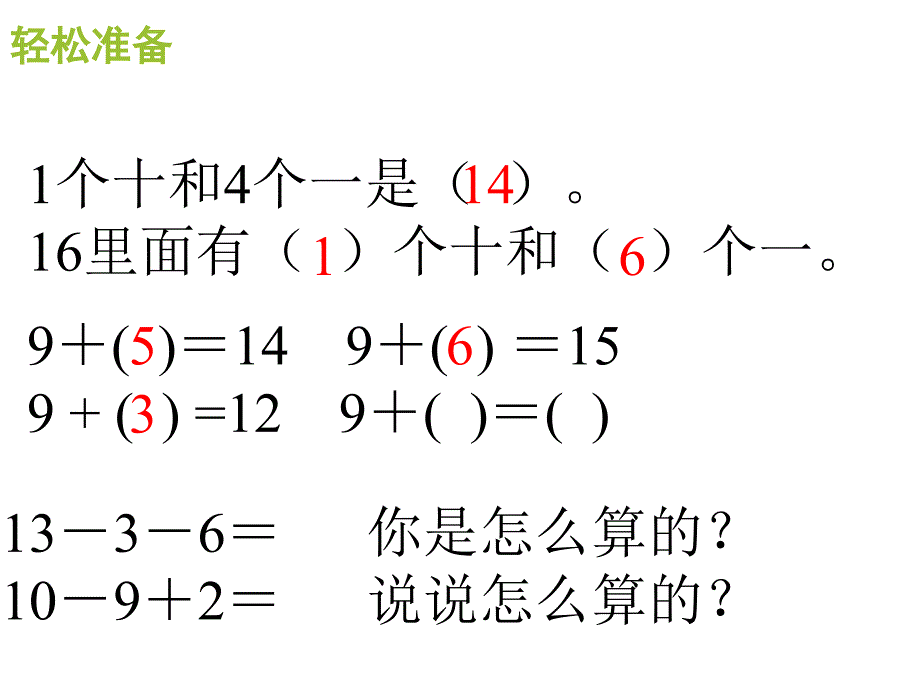 一年级数学下册课件1.1十几减9共10张PPT苏教版_第2页