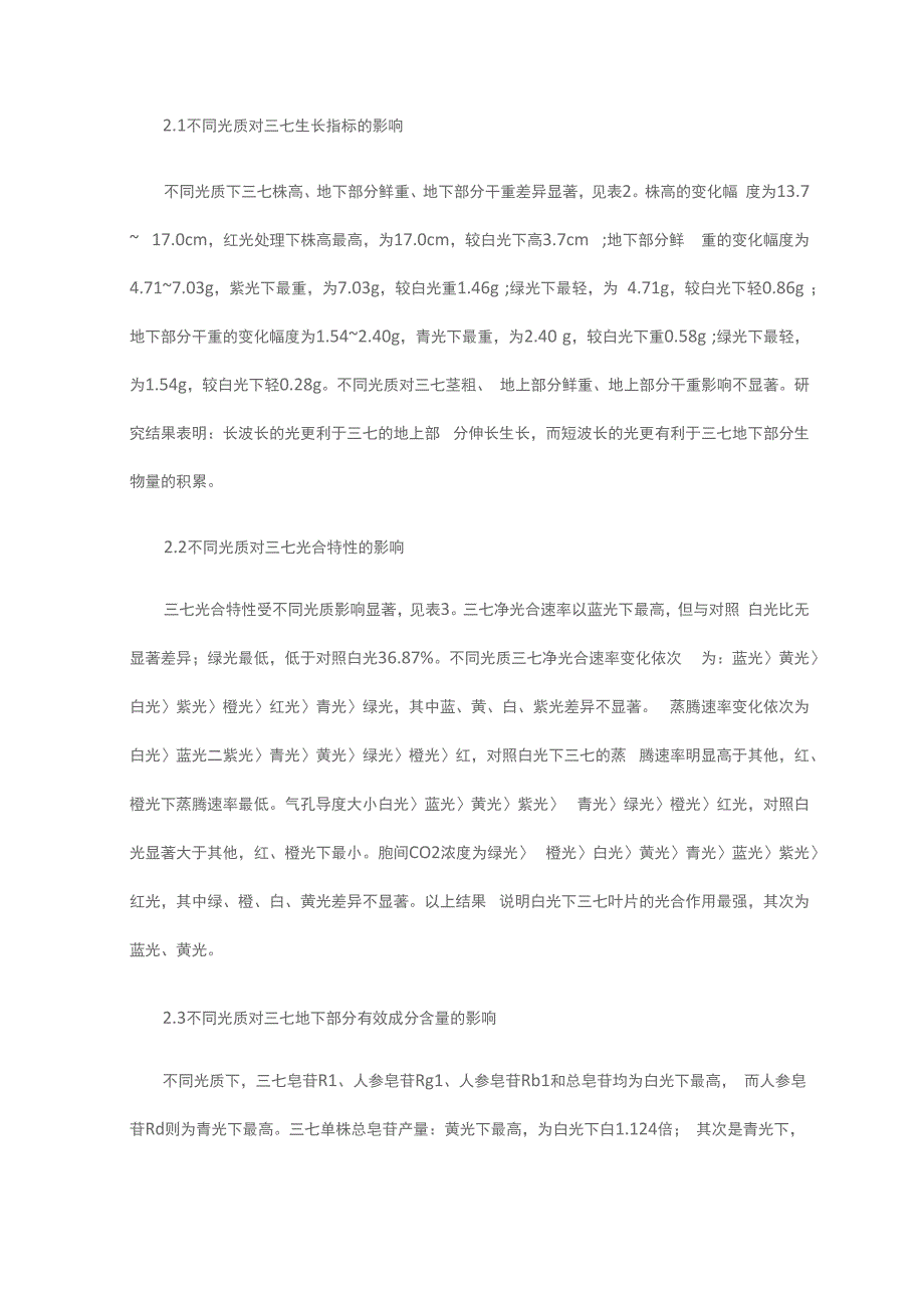 光质对三七生长、光合特性及有效成分积累的影响_第4页