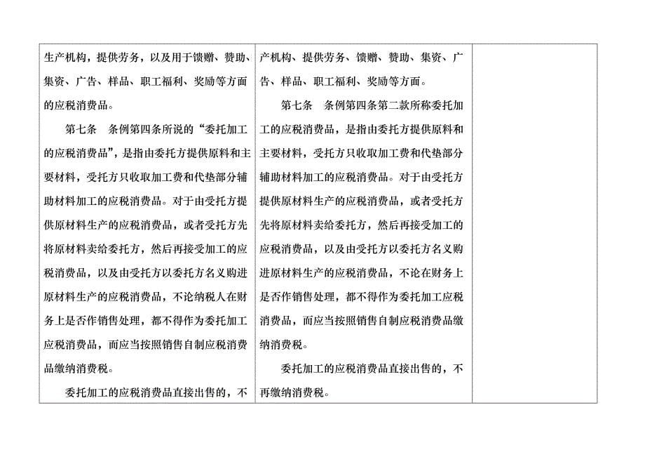 新旧消费税暂行条例和实施细则合并_第5页