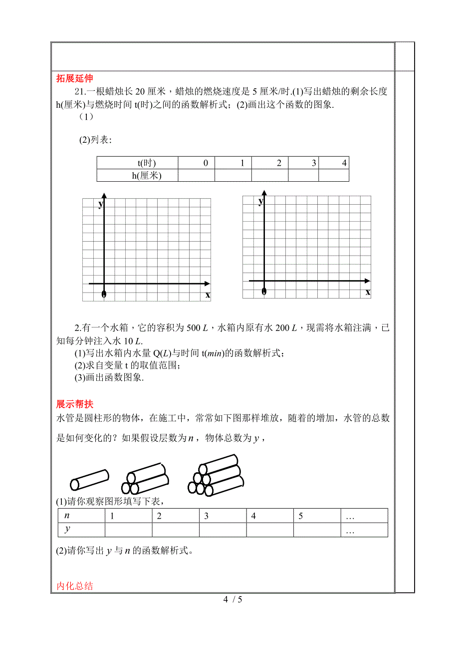 人教版八年级数学下册导学案19.1.2函数的图像4无答案_第4页