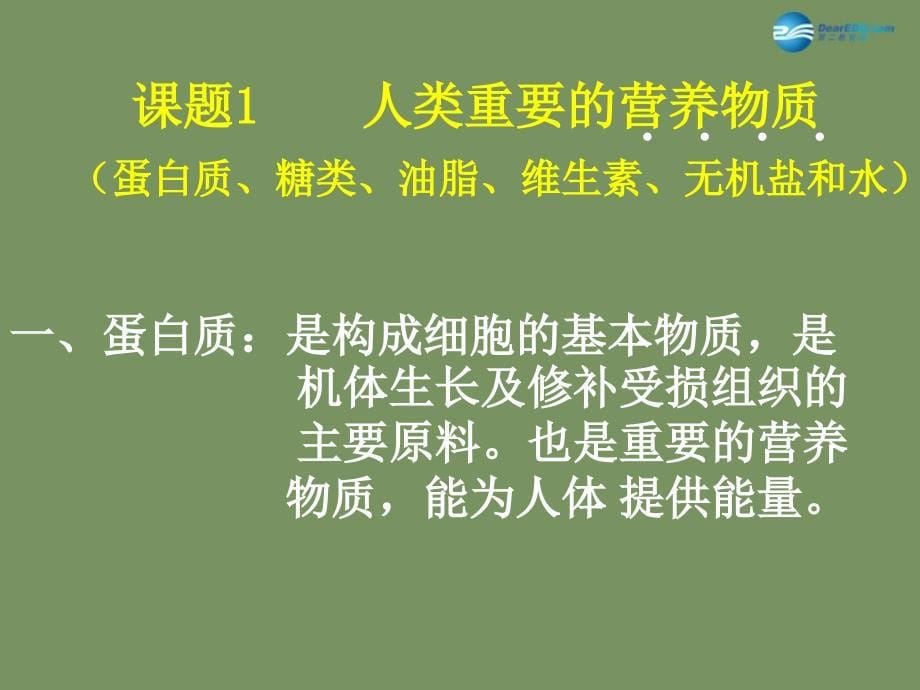 最新人教初中化学九下《12第十二单元化学与生活》PPT课件 1_第5页