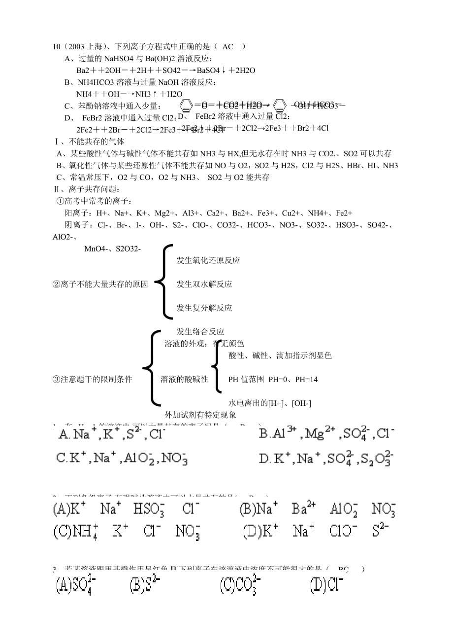 专题之一离子反应与离子方程式_第5页