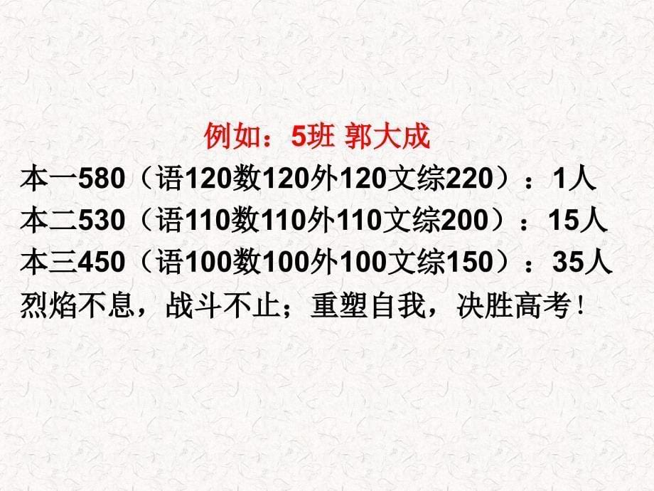 奋斗的青是美丽的高三第一次月考分析会名师制作优质教学资料_第5页