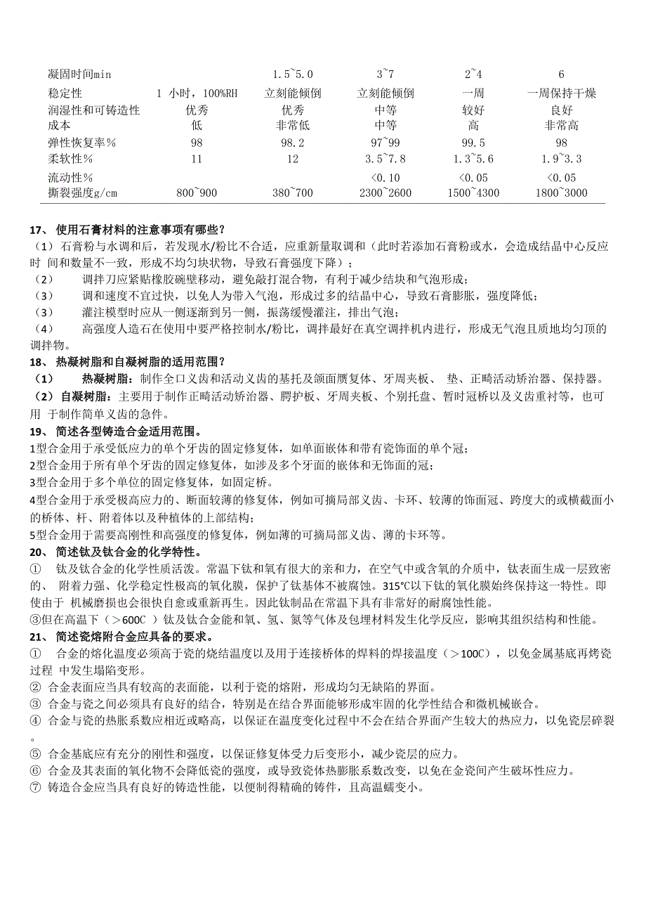 口腔材料学复习_第4页