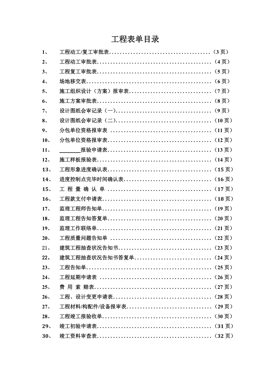 工程表单套_第1页