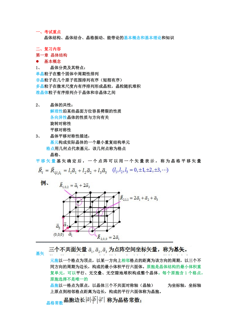 固体物理知识点总结.docx_第1页