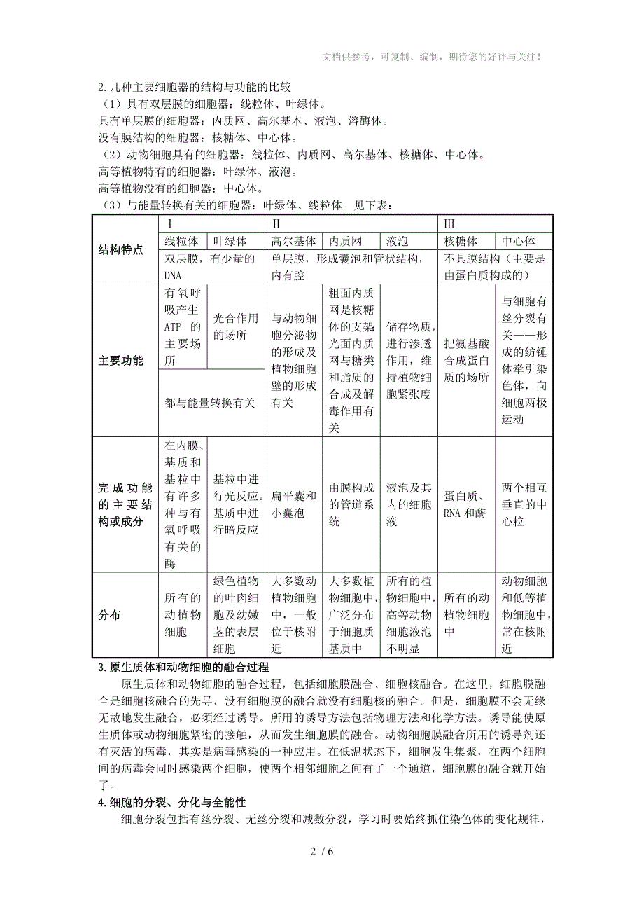 二轮专题二细胞生命活动的基本单位_第2页