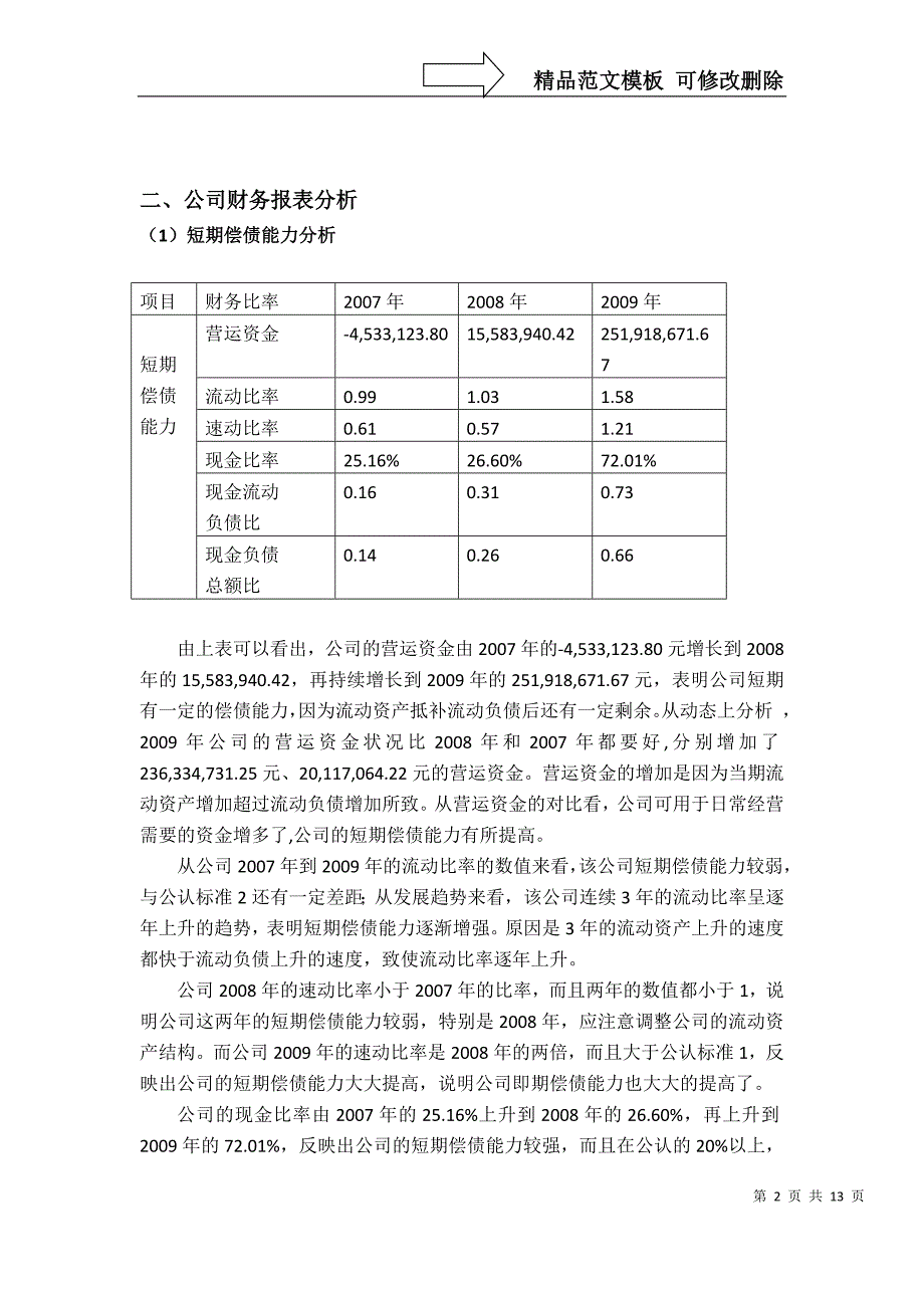 星湖公司财务报表分析_第2页