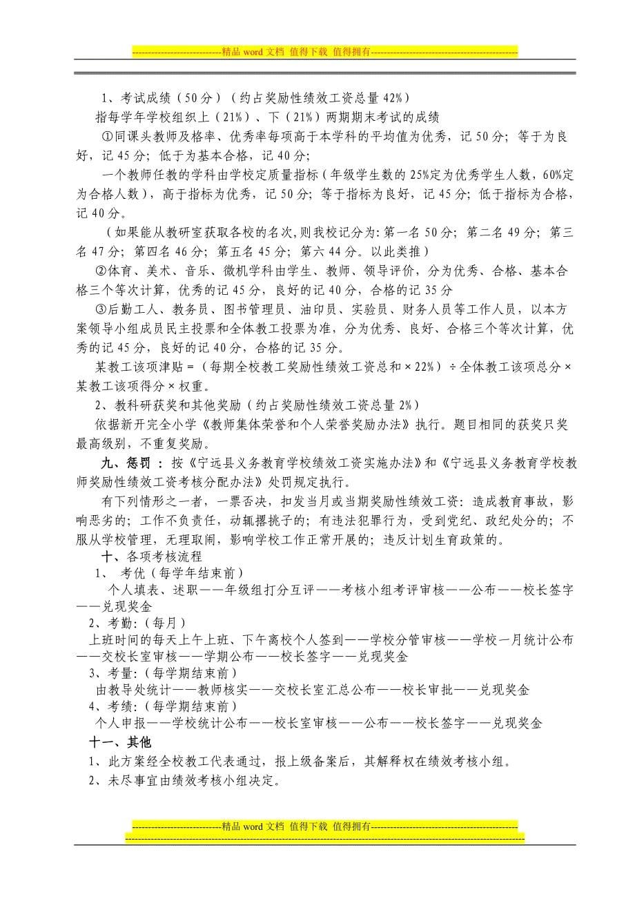 新开完全小学教职工奖励性绩效工资考核发放办法[1].doc_第5页