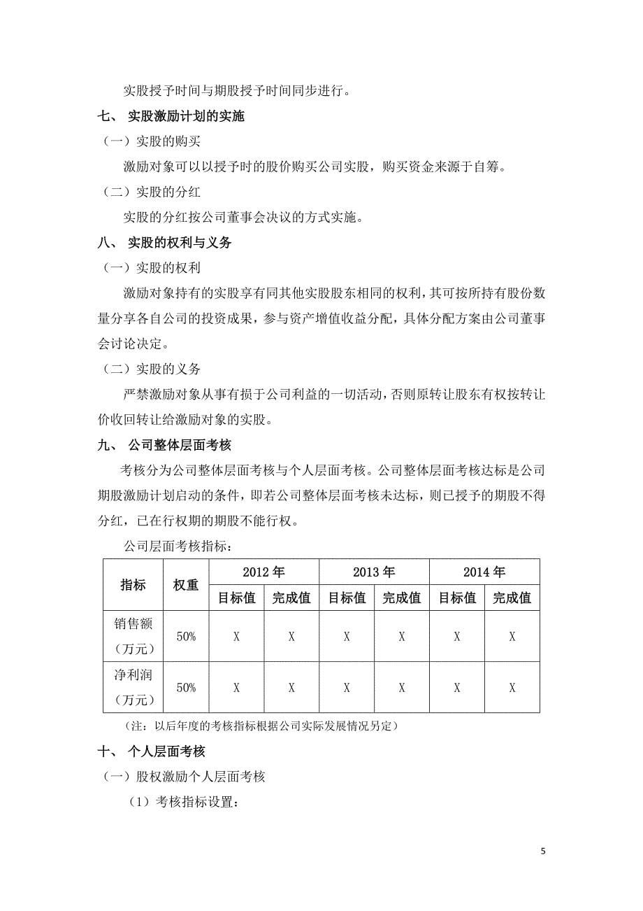 某培训与咨询专业机构股权激励.doc_第5页