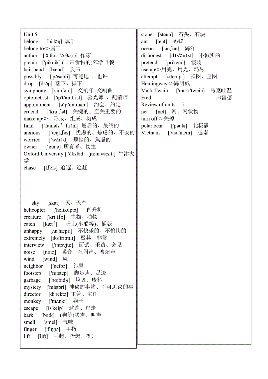 九年级英语单词一到六课.doc_第4页