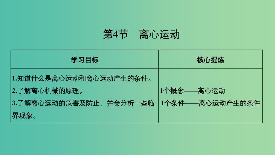 2018-2019学年高中物理第4章匀速圆周运动第4节离心运动课件鲁科版必修2 .ppt_第1页