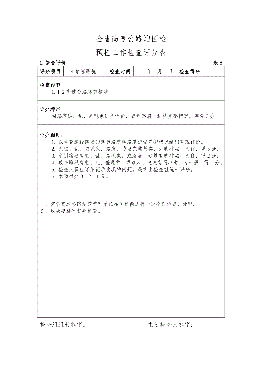 全省高速公路国检预检评分表_第4页