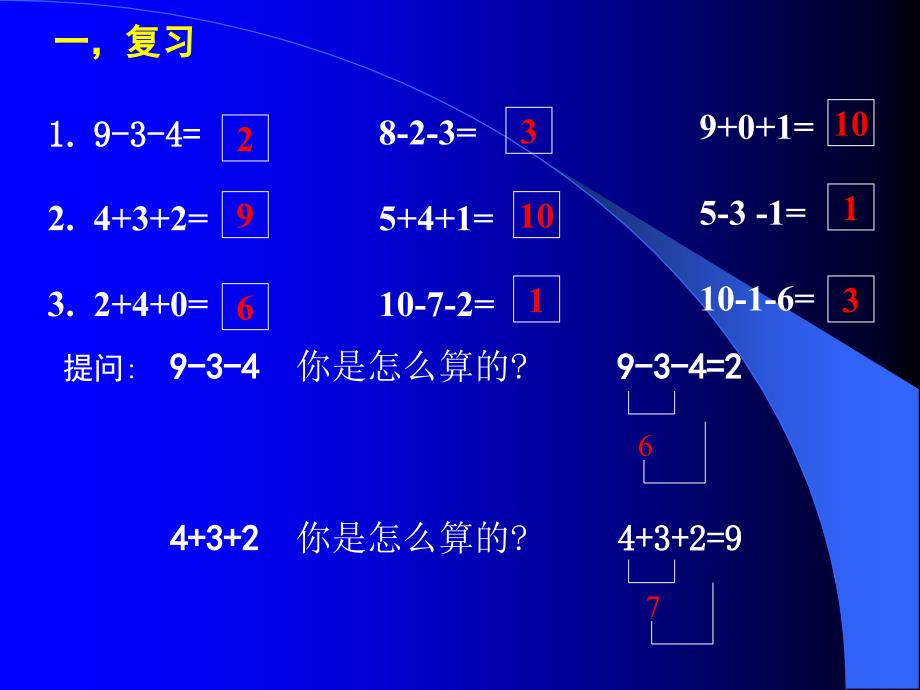 人教版小学一年级数学加减混合运算课件ppt[1]_第2页