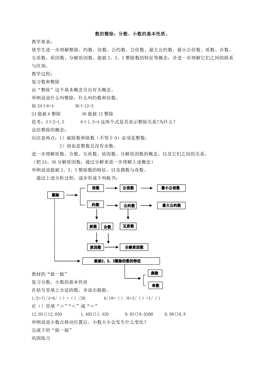 人教版小学六年级数学下册总复习教案40课时_第3页